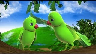 Chitti Chilakamma  Parrots 3D Animation Telugu Rhymes For children with lyrics [upl. by Chil]