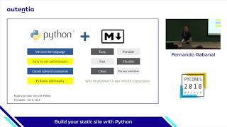 Build your static site with Python  Fernando Rabanal  PyConES 2018 [upl. by Anceline92]