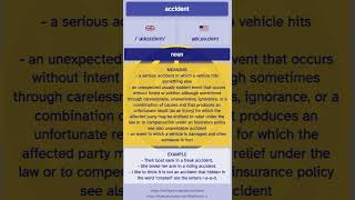 Learn the Word Accident  English Vocabulary Flashcards  Expand Your Vocabulary [upl. by Odirfliw]