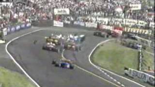 F1 1986 Thierry Boutsen Crashes After Start Causing Pile Up Brands Hatch [upl. by Friedlander127]