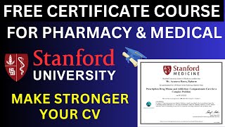 Free Online Course with Certificate from Stanford University  Free Pharmacy Certificate Course [upl. by Husch]