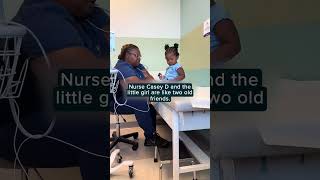 Cute toddler and caring nurse share an adorable doctors office chat  Humankind shorts goodnews [upl. by Halfon]