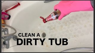 How to clean a stained dirty bathtub  like a BOSS [upl. by Sisenej]