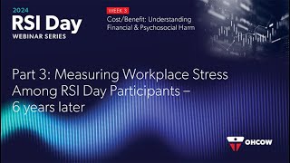 RSI Day 2024 3c Measuring Workplace Stress Among RSI Day Participants – 6 years later [upl. by Argus]