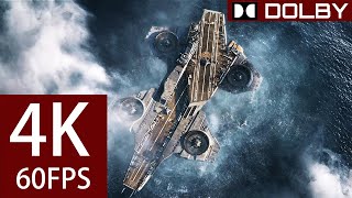 【4K 60FPS HDR】The Avengers Movie Clip  Flying Aircraft Carrier  DOLBY [upl. by Puna930]