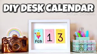 DIY DESK CALENDAR with paint samples  CRAFTY FRIDAY DIYS by SoCraftastic [upl. by Nira261]