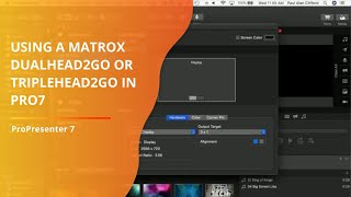 ProPresenter 7 Tutorial Using a Matrox DH2Go or Th2Go [upl. by Agripina]