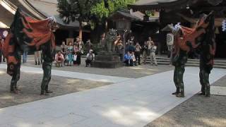 白山比咩神社2100年祭 千島白山神社 闘鶏楽獅子舞 [upl. by Marlea313]