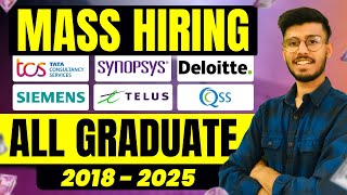 TCS  Synopsys Siemens Telus and Qss  Jobs For Freshers Any one can ApplyLatest Jobs 19LPA CTC [upl. by Cam201]