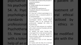 💯 QUESTIONS of ch 5  Therapeutic Approaches class 12 cbse psychology [upl. by Barcot]