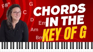 Key of G How to Form and Play Chords on Piano for beginners Piano Tutorial [upl. by Eugen]