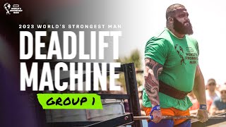 DEADLIFT MACHINE Group 1  2023 Worlds Strongest Man [upl. by Celestyna22]