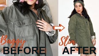 HOW TO EASILY amp SEAMLESSLY RESIZE YOUR OVERSIZED JACKET [upl. by Sylirama]