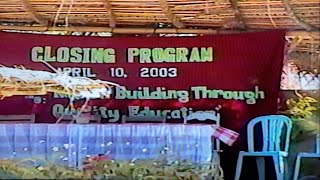 2003 Tabay Philippines Graduation of the elementary class Tita Alonsagay TIC [upl. by Airoled]