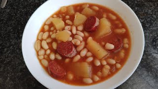 Potaje de habichuelas blancas con chorizo 😋 Receta muy económica 👌 [upl. by Eveiveneg]