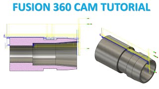 Fusion 360 Tutorial 82  Turning XZ Toolpath Basic Beginners [upl. by Frances]