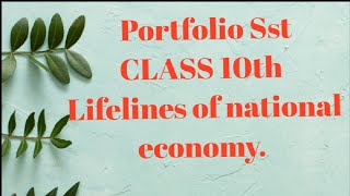 Portfolio sst class 10th Lifelines of national economy [upl. by Chrisse]