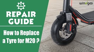 Electric Scooter Repair Guide  How to Replace a Tyre for M20 [upl. by Gnahc]