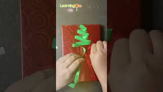 Best Gift Wrapping Idea  DIY Christmas Ribbon Tree Craft best craft shorts trending art diy [upl. by Faux]