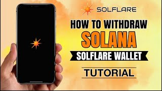 How to WITHDRAW Solana SOL on SOLFLARE Wallet  Crypto App Tutorial [upl. by Sachs]