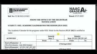 Chandigarh University Academic Calendar July 2022 Batch  CUIDOL [upl. by Opiuuk181]