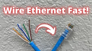 How to wire ethernet cables FAST Cat 5 Cat 5e Cat 6 RJ45 Pass Through Network Connector [upl. by Cyndie]