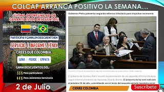 COLCAP INICIA POSITIVO Y DOLAR BAJANDO RECIBIENDO BUENA PROPUESTA DEL GOBIERNO EN TEMAS DE IMPUESTOS [upl. by Aicella81]