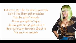 Nicki Minaj  Letting Go Dutty Love Verse Lyrics Video [upl. by Adolpho]