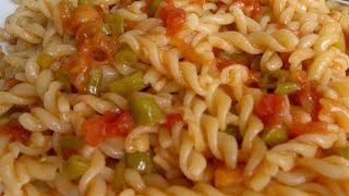 SEBZELİ SOSLU MAKARNA TARİFİ pasta with vegetables [upl. by Alleroif400]