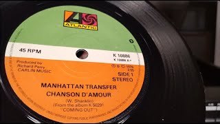 Chanson D Amour  Manhattan Transfer  1976 Atlantic 45rpm Vinyl Single  Sharp VZ1500 Linear [upl. by Ahsropal]