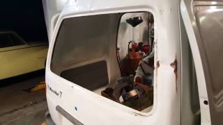 Cutting LexanPlexiglass Windows for the Modern Mystery Micro Van [upl. by Poul]