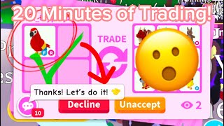 ✨20 minutes of Adopt me Trading✨I TRADED MY PARROT  INVENTORY TOUR 2024 [upl. by Debee]