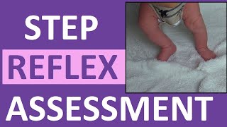 Infant Step Reflex Assessment Newborn  Pediatric Nursing NCLEX Assessment [upl. by Kazim94]