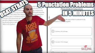 5 Punctuation Questions in 5 Minutes or Less  Digital SAT Punctuation Strategy [upl. by Onfroi758]