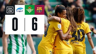 Real Betis Féminas vs FC Barcelona 06  Resumen y goles  Highlights Liga F [upl. by Tobiah]