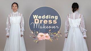 Wedding Dress Makeover Ep 2  Lace Ruffles and Chiffon [upl. by Nawat]