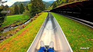 Thrilling Toboggan Ride  Fast Alpine Slide through Beautiful Lush Landscape 2024 [upl. by Atikaj]