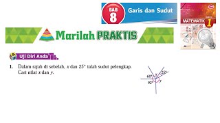 KSSM Matematik Tingkatan 1 Bab 8 garis dan sudut marilah praktis no1 buku teks tingkatan 1 [upl. by Rasec]