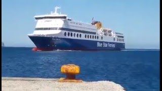 BLUE STAR 2 maneuver at Pigadia  Karpathos 2232016 [upl. by Risteau408]