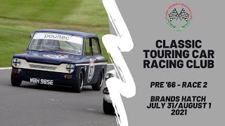 Classic Touring Car Racing Club  Pre 66  Brands Hatch  Race 2  2021 [upl. by Eanyl]