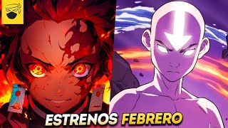 🔥ESTRENOS ANIME IMPERDIBLES FEBRERO 2024 NETFLIX Crunchyroll Disney Animeflv xd y más [upl. by Anitniuq]