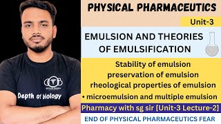 emulsion and theories of emulsification  stability of emulsion  stability of emulsion  HLB method [upl. by Aicac660]