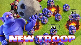 Clash Of Clans  NEW TROOP BOWLER Family of the goblin species Bowler Gameplay [upl. by Yelsew]