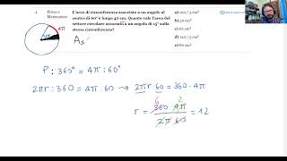 📐 Luglio 2024  Fisica e matematica n° 4  L’arco di circonferenza associato a un angolo al centro … [upl. by Alaunnoif]