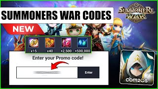 NEW SUMMONERS WAR CODES 2024  VALID PROMO CODE SUMMONERS WAR SKY ARENA [upl. by Franzen]