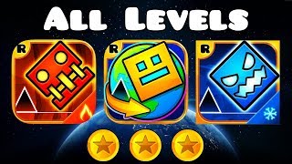 Geometry Dash Meltdown World and Subzero ALL LEVELS  ALL COINS [upl. by Correy]