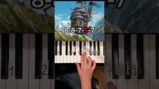 Howls Moving Castle Piano Tutorial shorts [upl. by Hunfredo]