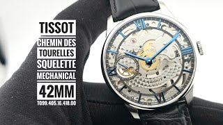 Tissot Chemin Des Tourelles Squelette Mechanical 42mm T0994051641800 [upl. by Aubrie]