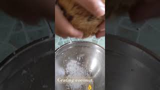 Grating coconut youtubeshorts coconut [upl. by Acyre241]