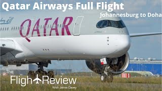 Qatar Airways Airbus A350941 Full Flight  Johannesburg to Doha [upl. by Harlan]